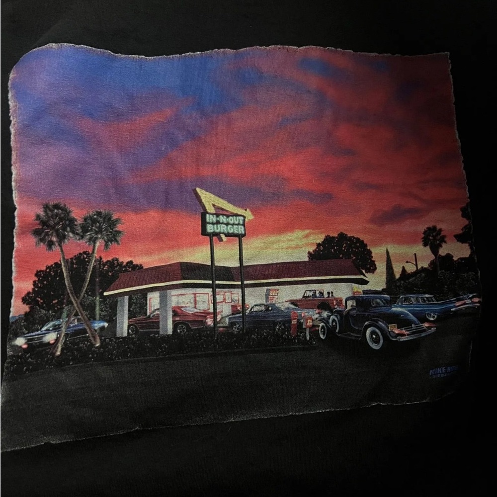 Black T-Shirt with In-N-Out Burger Graphic